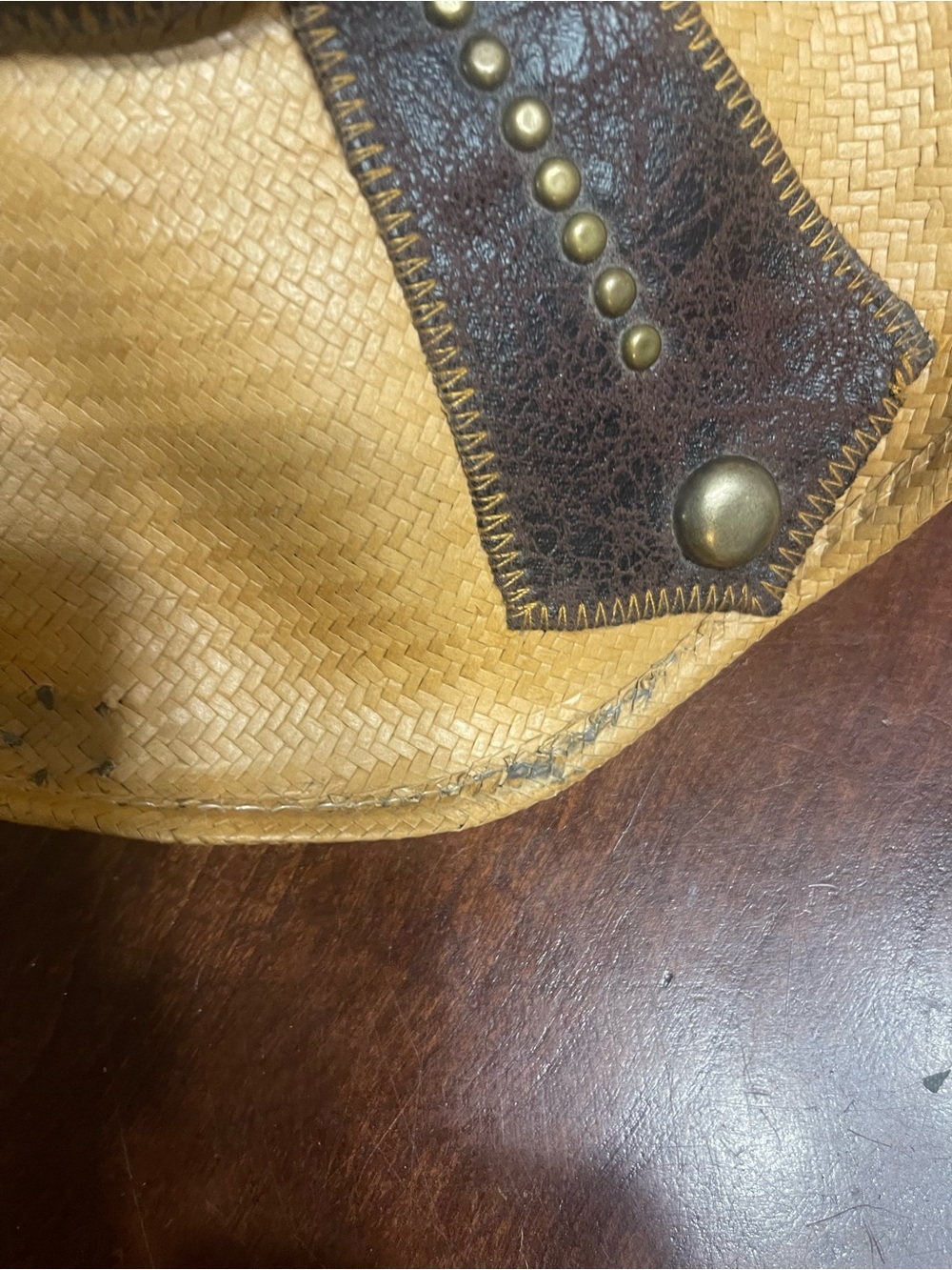 Bullhide No Mercy Panama Straw Western Hat Leather Cross - Picture 11 of 12